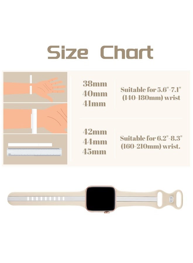 Seizehe Designer Sport Band Compatible with Apple Watch iWatch Bands 38mm 40mm 41mm 42mm 44mm 45mm 49mm Men Women, Soft Silicone Strap Wristbands for Apple Watch Series 9/8/7/6/5/4/3/2/1/SE/Ultra - Image 3