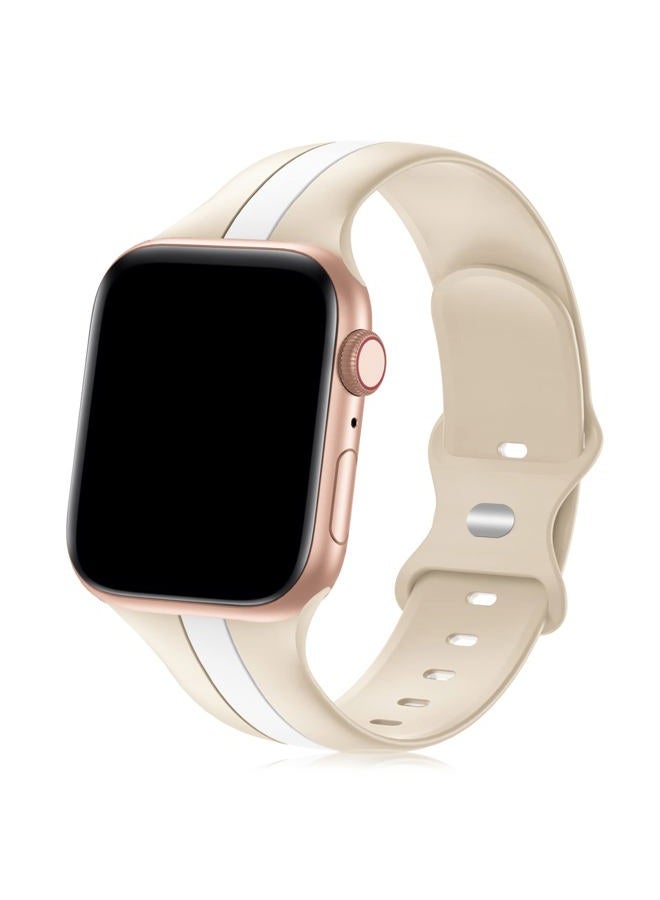 Seizehe Designer Sport Band Compatible with Apple Watch iWatch Bands 38mm 40mm 41mm 42mm 44mm 45mm 49mm Men Women, Soft Silicone Strap Wristbands for Apple Watch Series 9/8/7/6/5/4/3/2/1/SE/Ultra - Image 1