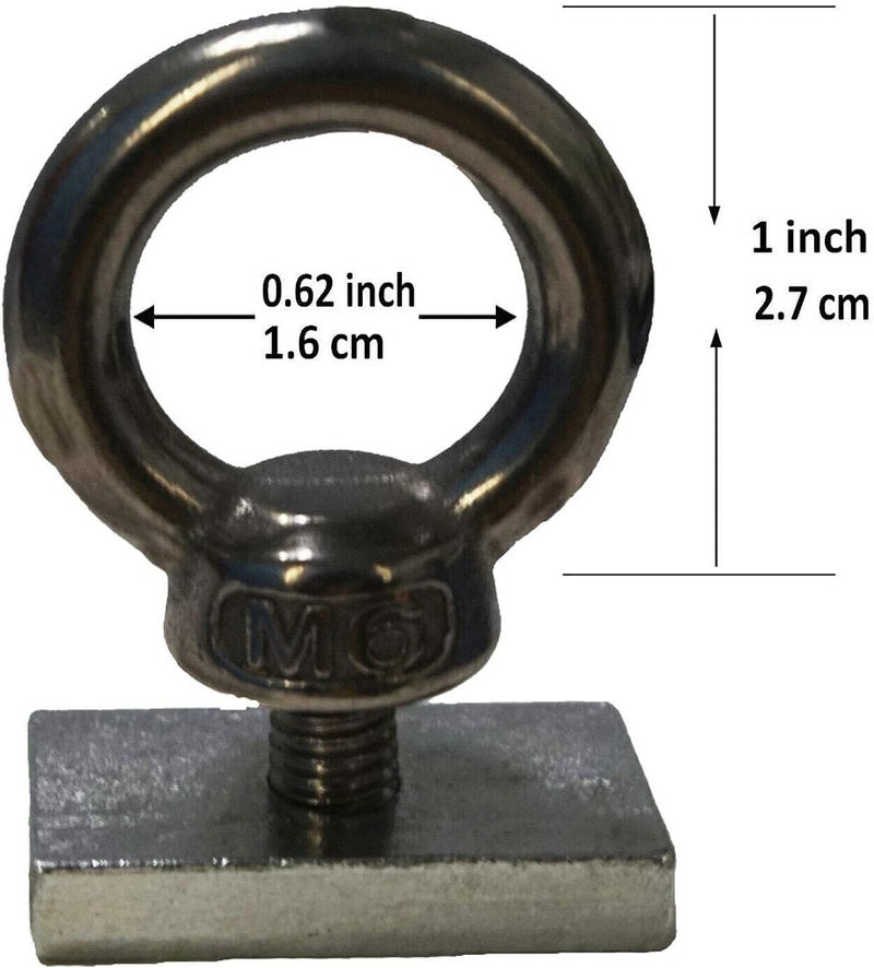 AUXPhome 4 Pack Heavy-Duty Stainless Steel Eye Bolt tie Down Anchor kit for roof Rack. Also can be Used for fix The 4WD Awning and Other Accessories. - Image 3