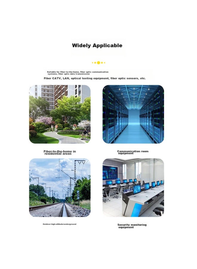 Sk-link Single-mode Dual-core Fiber Optic Cable, Outdoor 2-core 3-steel Wire Finished Fiber Optic Cable, Pigtail Without Fusion Splicing, Outdoor Low Zero Halogen, 100 Meters Sc Connector Swgl2sm-100m - Image 2