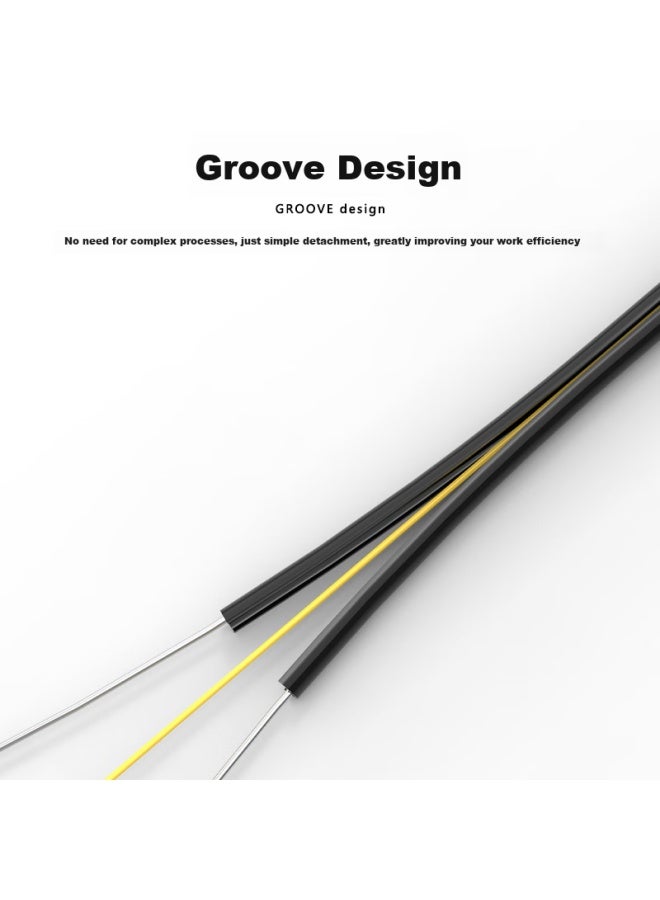 Sk-link Single-mode Dual-core Fiber Optic Cable, Outdoor 2-core 3-steel Wire Finished Fiber Optic Cable, Pigtail Without Fusion Splicing, Outdoor Low Zero Halogen, 100 Meters Sc Connector Swgl2sm-100m - Image 3