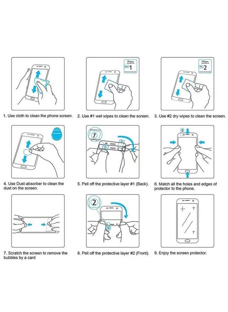 vesus Samsung Galaxy A21S screen Protector Glass Full Glue Screen Guard Anti Explosion 2.5D - Image 5