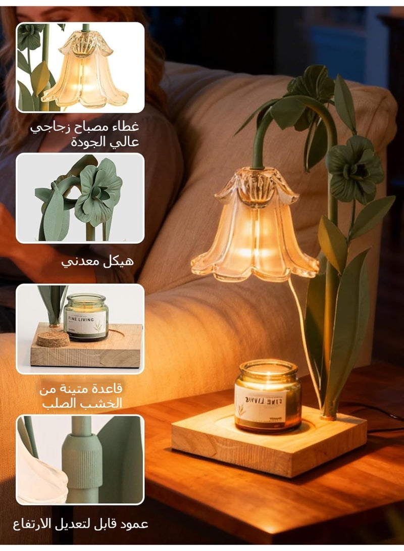 Fragrance Candle Warmer Lamp with 8H Timer Dimmer, Adjustable Height Flower Candle Lamp Warmer, House Warming Gifts New Home Decor, Mothers Day Birthday Gifts for Women, Wax Melt Warmer for Jar Candles - Image 5