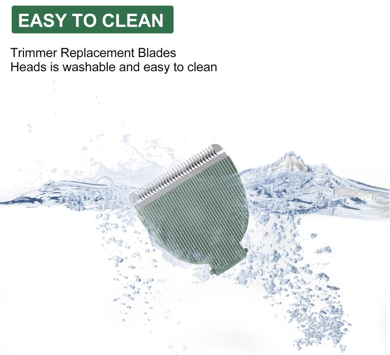 Piwerod 3 Pack Replacement Blades Compatible with Meridian Trimmer, Hygienic Ceramic Replacement Blades Compatible with Meridian Body Trimmer (Onyx & Sage), Green - Image 5