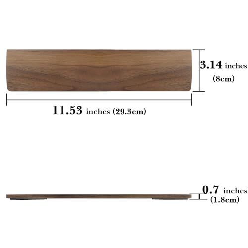 Linkidea Wooden Keyboard Wrist Rest for 61Keys 60% Compact Keyboard, Compact Gaming Mechanical Keyboard Wrist Rest Hand Palm Pad, for Office, Computer, Laptop Typing, Gaming (Black Walnut) - Image 4