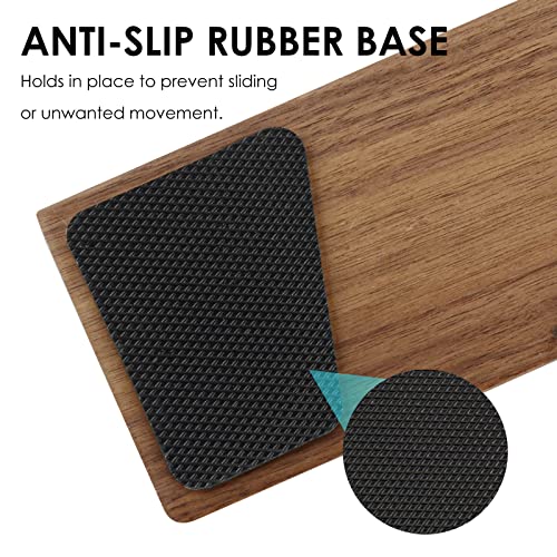 Linkidea Wooden Keyboard Wrist Rest for 61Keys 60% Compact Keyboard, Compact Gaming Mechanical Keyboard Wrist Rest Hand Palm Pad, for Office, Computer, Laptop Typing, Gaming (Black Walnut) - Image 3