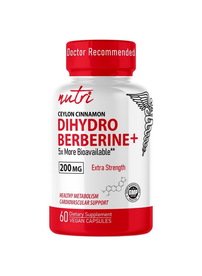 Nature'S Fusions مكمل دihydroberberine من ناتشرز فيوجنز 200 ملغ 60 كبسولة - مع قرفة سيلون، أكثر فعالية 5 مرات من البربرين العادي HCL - مكملات نوتري - Image 1