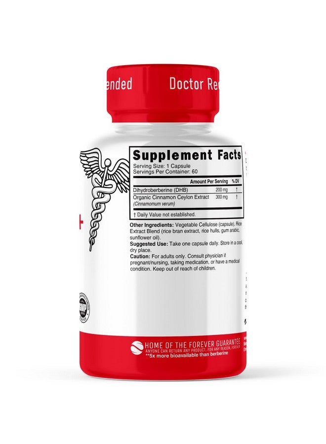 Nature'S Fusions مكمل دihydroberberine من ناتشرز فيوجنز 200 ملغ 60 كبسولة - مع قرفة سيلون، أكثر فعالية 5 مرات من البربرين العادي HCL - مكملات نوتري - Image 2