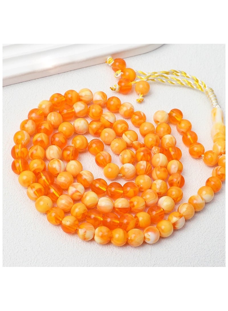 مسبحة عربية إسلامية إسلامية خرزات تسابيح عربية إسلامية سوار تسبيح 99 خرزة 10 ملم شرابات قلادة شرابات رائعة مصنوعة يدوياً هدية عيد ميلاد  هدية رمضان - Image 2