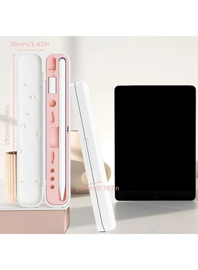 Pink Storage Case Compatible With Apple Pencil 1st 2nd Generation Holds Tips Caps - Image 5