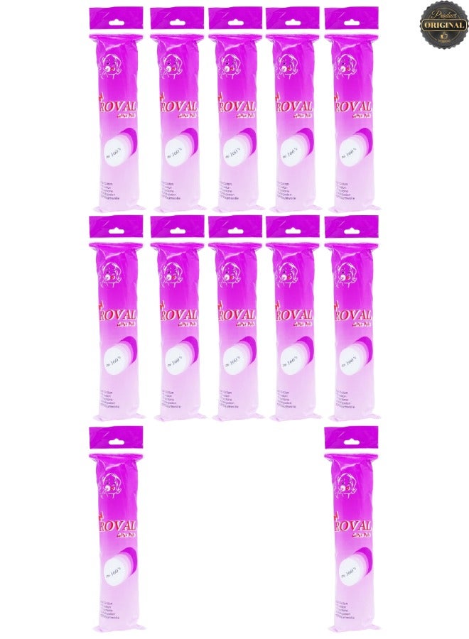 ROVAL 12 Pieces Cotton Pads 160 Pcs - Image 1