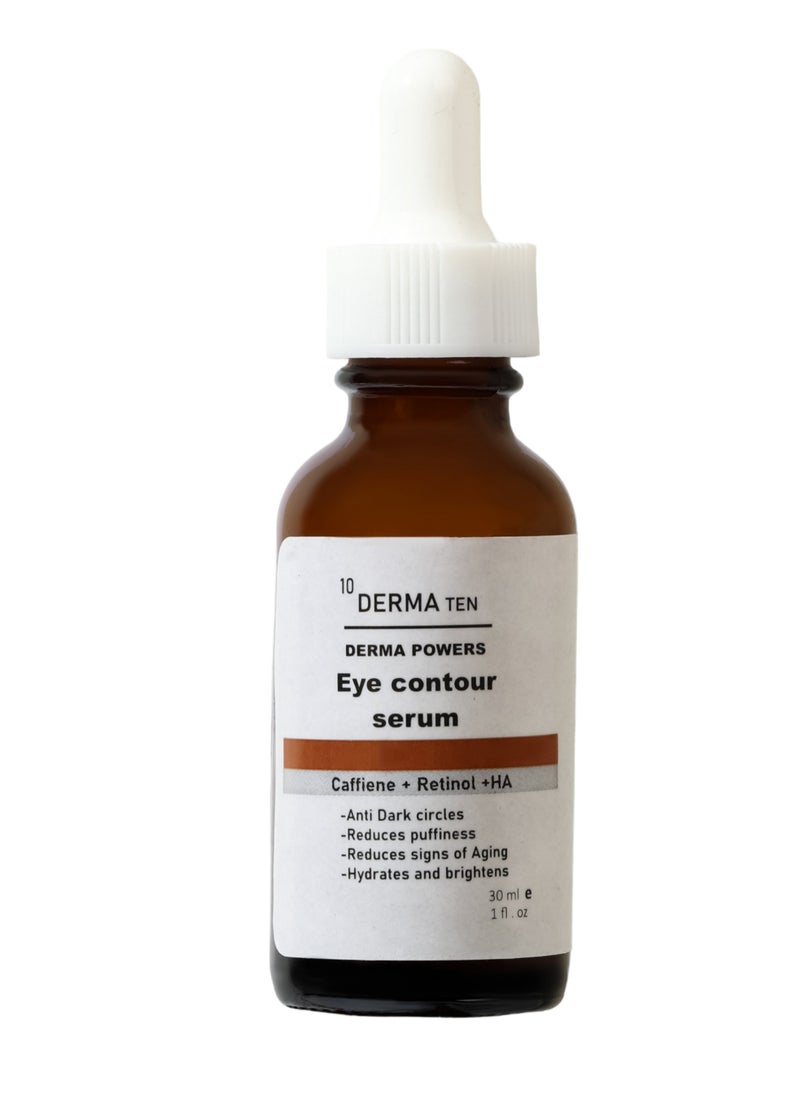 DERMA TEN Eye Contour Serum Caffeine + Retinol+ HA 