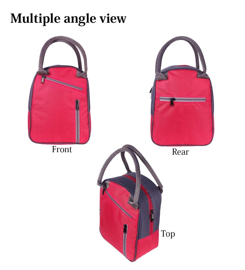 Foonty Daily Use Men/Women Polyster Lunch Bag(Red,FFFLB9016A) - Image 2