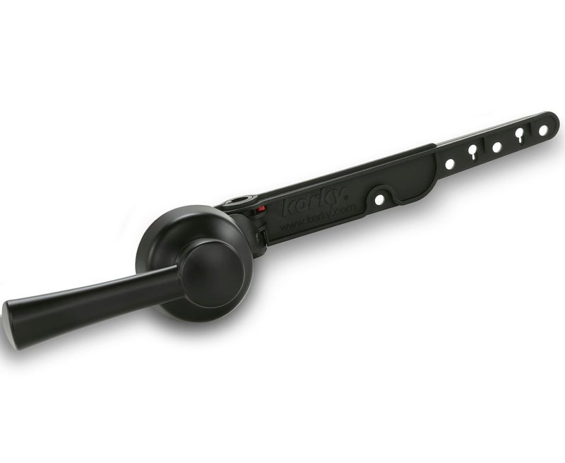 Korky Strongarm Metal Toilet Handle and Lever Universal to Fit Front Angled Side Left and Right Mount Toilets Matte Black Simple Style 6034BP