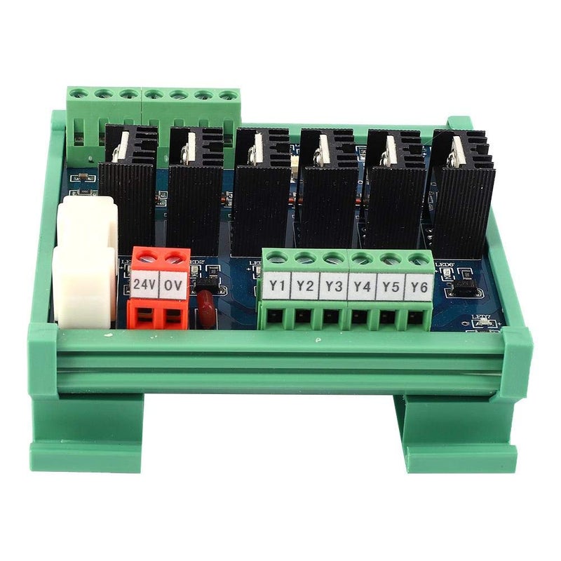 JR 6J 24Z PLC لوحة مضخم 120W 6 قنوات تحكم إيجابي DC 0-24V لوحة خرج طاقة ترانزستور - Image 4