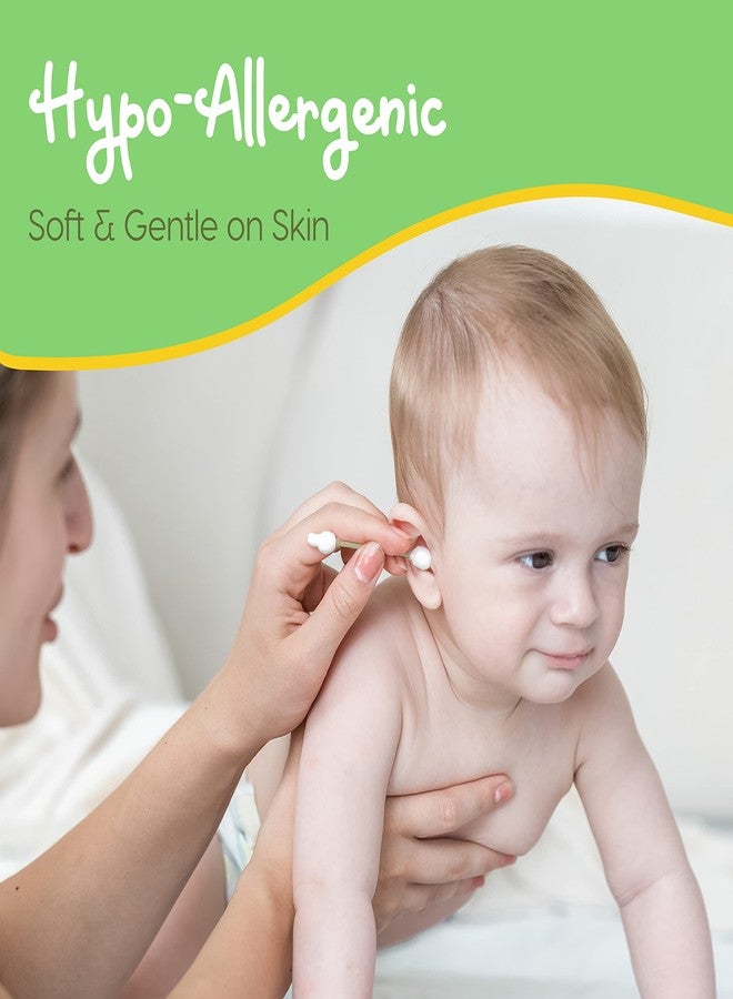 EcoFox Baby Cotton Swabs 220 Count | Biodegradable & Organic Wooden Cotton Buds | Double Tipped Safety Sticks | 100% Eco-Friendly & Natural - Image 3