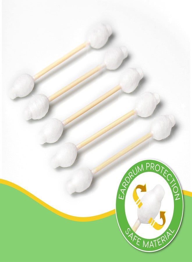 EcoFox Baby Cotton Swabs 220 Count | Biodegradable & Organic Wooden Cotton Buds | Double Tipped Safety Sticks | 100% Eco-Friendly & Natural - Image 2