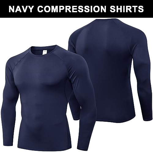 SPVISE 3 Pack Men's Compression Shirt Long Sleeve Sports Rash Guard Active Workout Gym Shirts Cool Dry Athletic Undershirts - Image 4