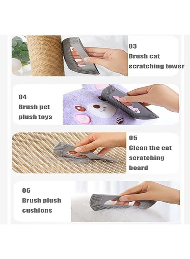 2PCS Mini Pet Hair Remover | Edge and Corner Cleaner, Pet Hair Brush Sheet for Cat Dog Rabbit Kitten Sofa Bed Carpet Rake Rug Fabric Couch Furniture & Car Interiors - Image 4