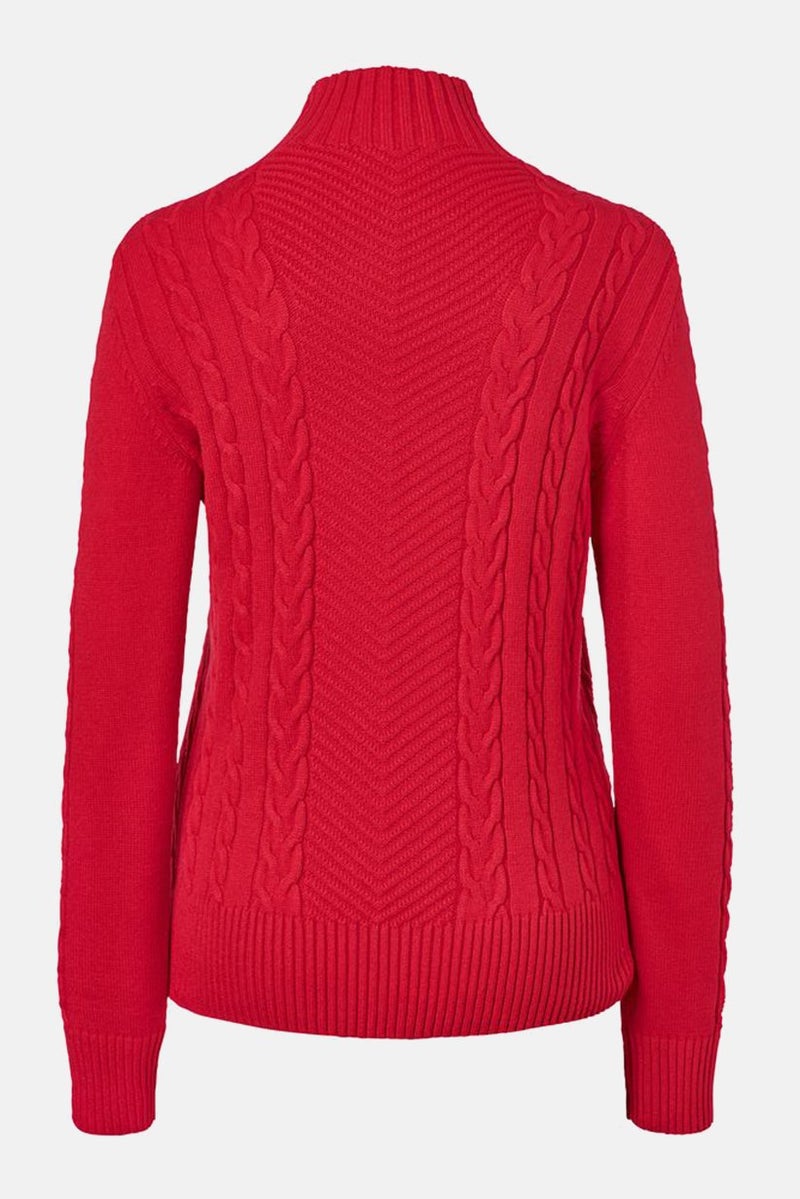 Tchibo Women Knitted Long Sleeve Sweater, Red - Image 2