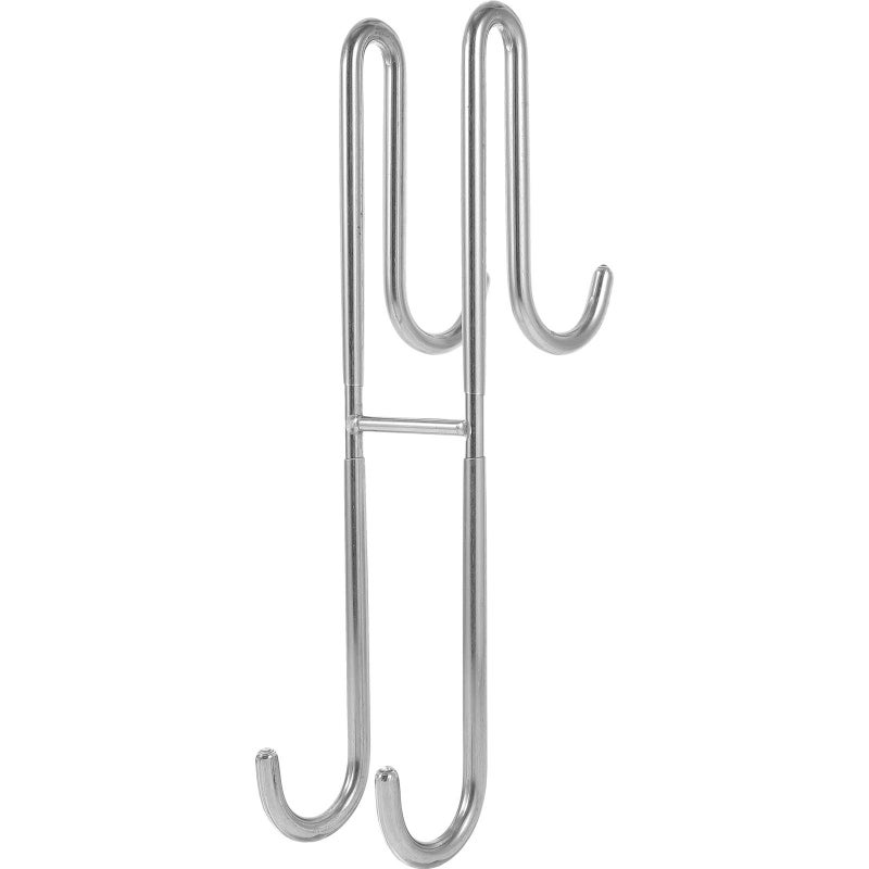 Stainless Steel Double Sided Towel Hanger Hooks for Shower Door Bathroom Robe Organizer - Image 1
