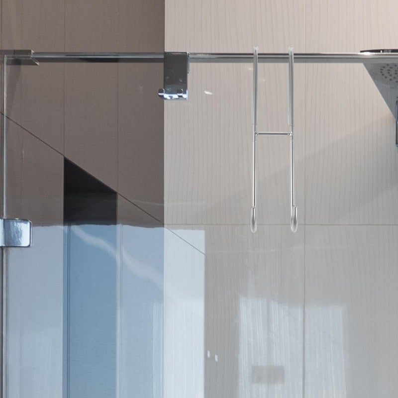 Stainless Steel Double Sided Towel Hanger Hooks for Shower Door Bathroom Robe Organizer - Image 5