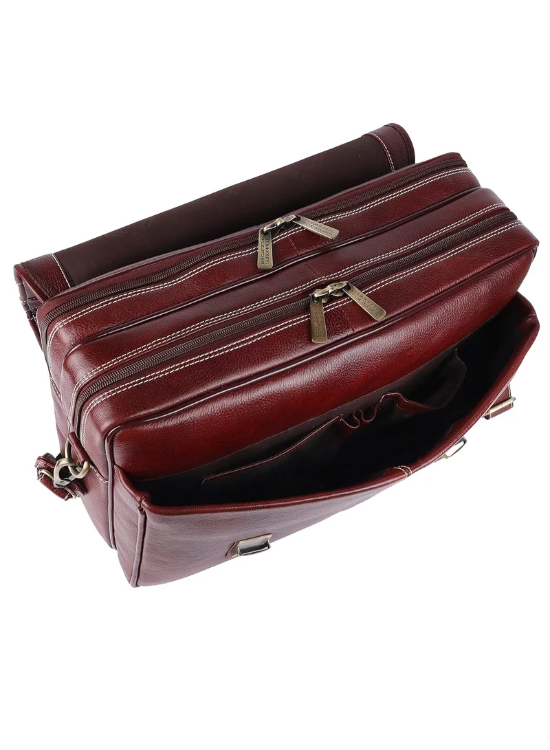 HAMMONDS FLYCATCHER Leather Laptop Messenger Bag | 15.6 inch Laptop | Brown | LB224_BR | 5L9H