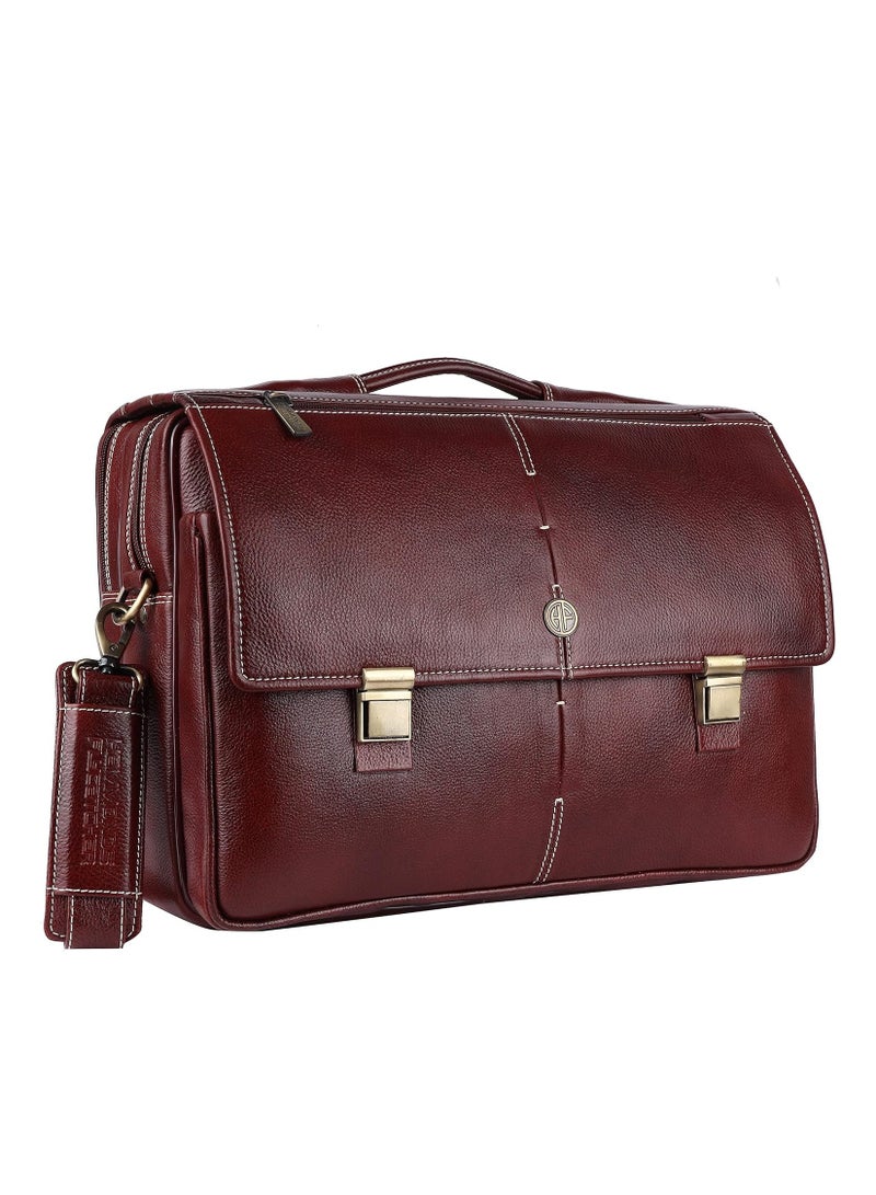  هاموندز فلاي كاتشر حقيبة كمبيوتر محمول جلدية | لاب توب 15.6 بوصة | بني | LB224_BR | 5L9H - Image 5