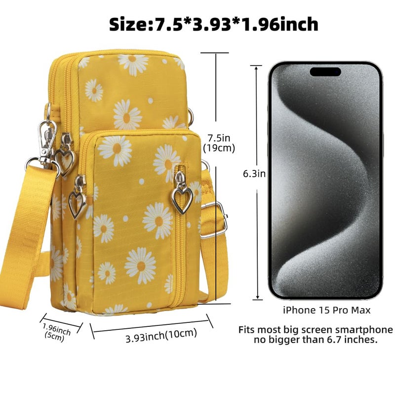JANKS Small Crossbody Bags for Women Mini Cell Phone Purses with Crossbody Strap Phone Wallet Shoulder Bag Nylon Arm Bag - Image 3