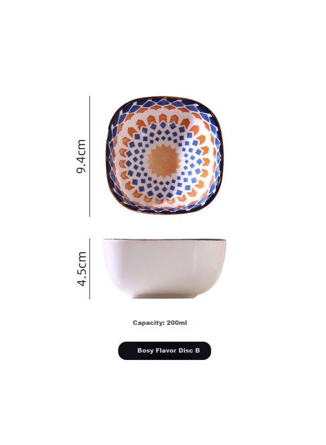 Canjiangjun Dianjiangjun Dipping Sauce Dishes, Snack Plates, Underglaze Ceramic Style Home Dipping Plates, Seasoning Dishes, 6-Piece Set - Image 5