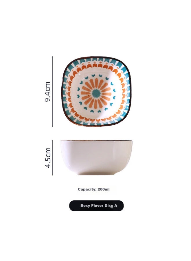 Canjiangjun Dianjiangjun Dipping Sauce Dishes, Snack Plates, Underglaze Ceramic Style Home Dipping Plates, Seasoning Dishes, 6-Piece Set - Image 4