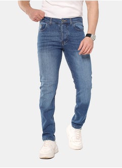 WHITE RABBIT Slim Fit Heather Dark Blue Jeans  - Image 1