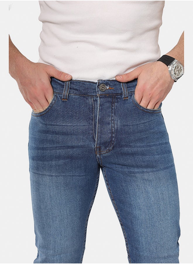 WHITE RABBIT Slim Fit Heather Dark Blue Jeans  - Image 5