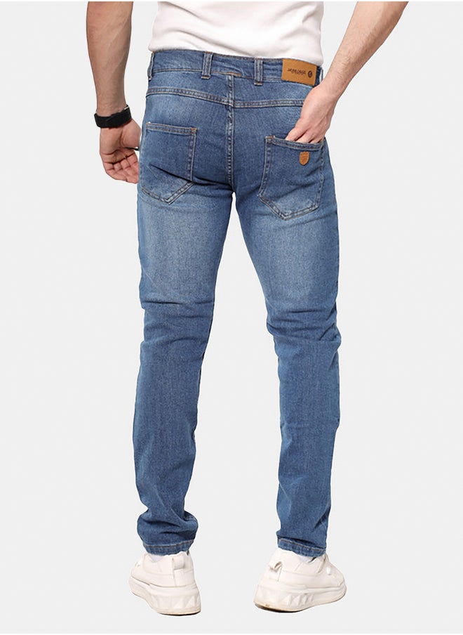 WHITE RABBIT Slim Fit Heather Dark Blue Jeans  - Image 3