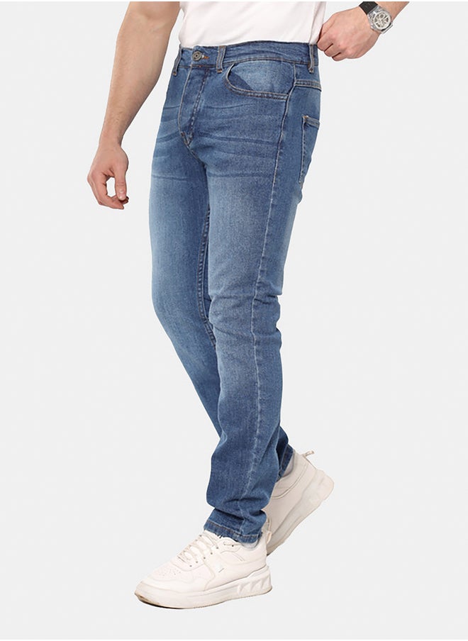 WHITE RABBIT Slim Fit Heather Dark Blue Jeans  - Image 2