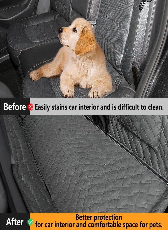 BEERTE Dog Car Seat Cover Fit for Toyota Corolla 2020-2025 Oxford Waterproof Scratchproof Dog Car Seat Cover for Back Seat Pet Seat Cover for Dogs Car Hammock with Mesh Window (Black Green) - Image 5