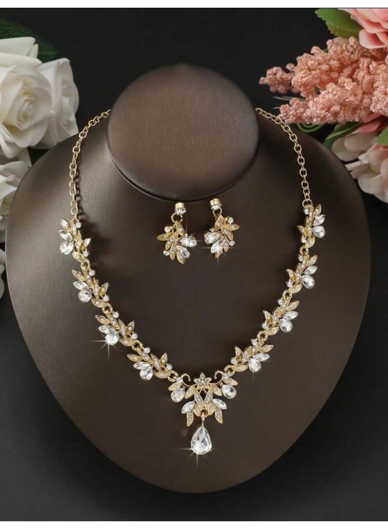 JewelryPalace Amazing Trendy Women's Zirconia Necklace And Earrings Jewellery Set  - Image 2
