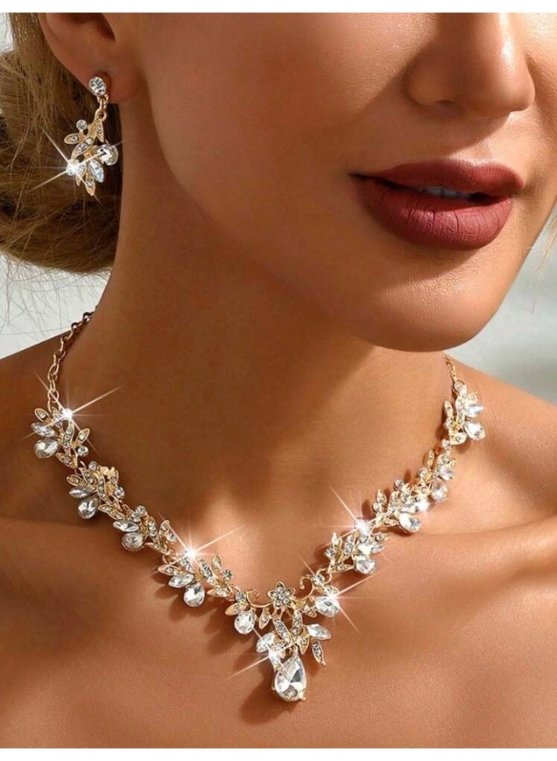 JewelryPalace Amazing Trendy Women's Zirconia Necklace And Earrings Jewellery Set  - Image 1