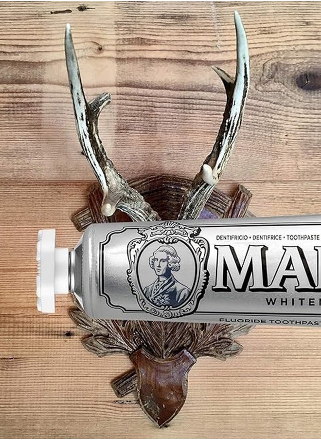 Marvis Marvis Whitening Mint Travel Size Toothpaste, 25 ml, Promotes The Natural Whitening of The Teeth, Plaque Removal Toothpaste, Long-Lasting Freshness  - Image 5