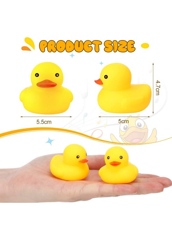 Vinsot 100 Pcs Mini Rubber Ducks Bulk Rubber Duck Bath Toys Squeak Float Bath Toy for Birthday Party Favors Gift Summer Beach Pool Activity Carnival Game(2.17 x 1.97 x 1.85 Inch) - Image 2