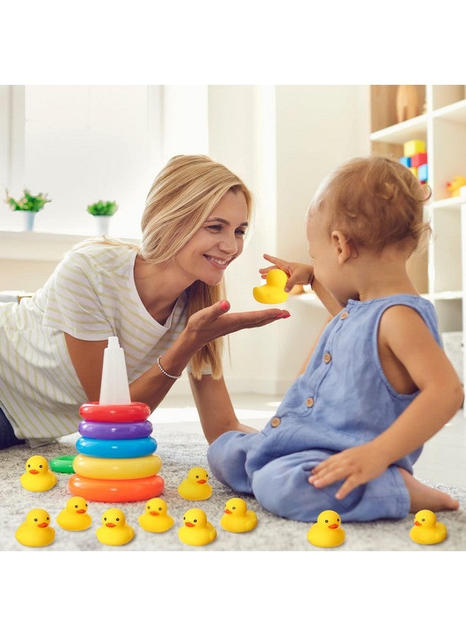 Vinsot 100 Pcs Mini Rubber Ducks Bulk Rubber Duck Bath Toys Squeak Float Bath Toy for Birthday Party Favors Gift Summer Beach Pool Activity Carnival Game(2.17 x 1.97 x 1.85 Inch) - Image 4