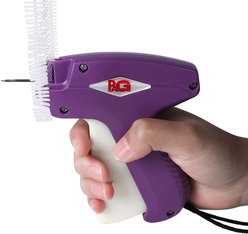 PAG Standard Tagging Gun Price Tag Attacher Gun for Clothing with 5 Needles and 2000 2inch Barbs Fasteners, Purple - Image 2