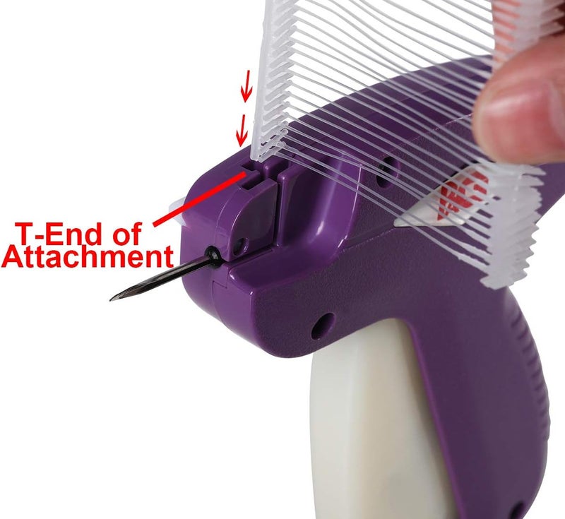 PAG Standard Tagging Gun Price Tag Attacher Gun for Clothing with 5 Needles and 2000 2inch Barbs Fasteners, Purple - Image 4