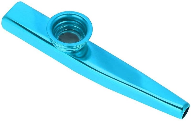 Justec - Aluminum Alloy 5 Membrane Flute Diaphragm Mouth Kazoos (Blue) - Image 1
