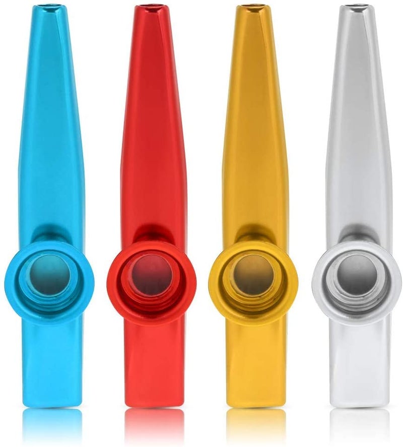 Justec - Aluminum Alloy 5 Membrane Flute Diaphragm Mouth Kazoos (Blue) - Image 4