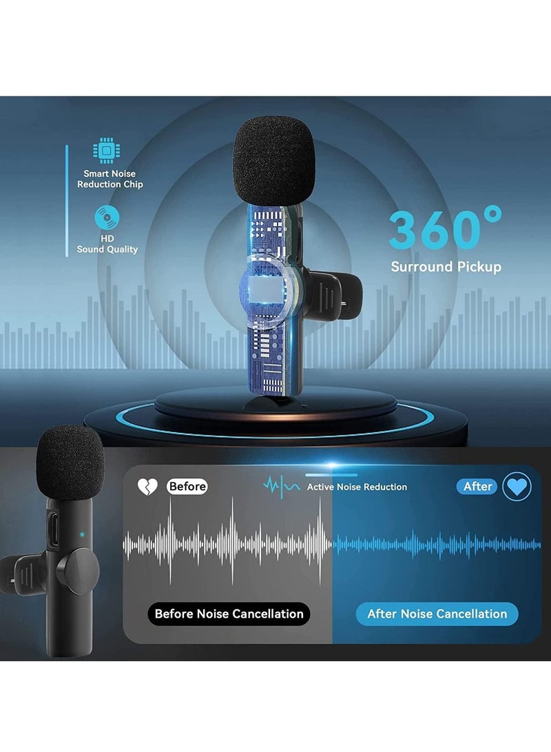 ELTRAZONE Wireless Lavalier Microphone for iPhone iPad USB C Smartphone, Plug and Play Mini Mic for YouTube TikTok Live Streaming Gaming K Song Recording Auto Noise Reduction (3.5mm 2) - Image 2