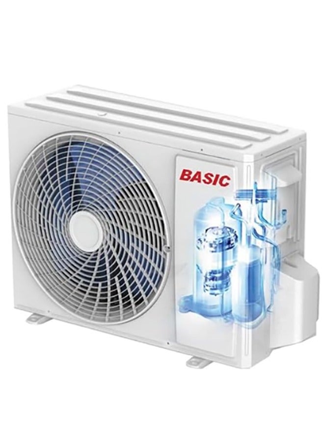 BASIC 1.5 Ton Inverter Split Air Conditioner Wall Mounted Type 18000 BTU - Hot & Cold, White | BSACQ-FI18HC - Image 3