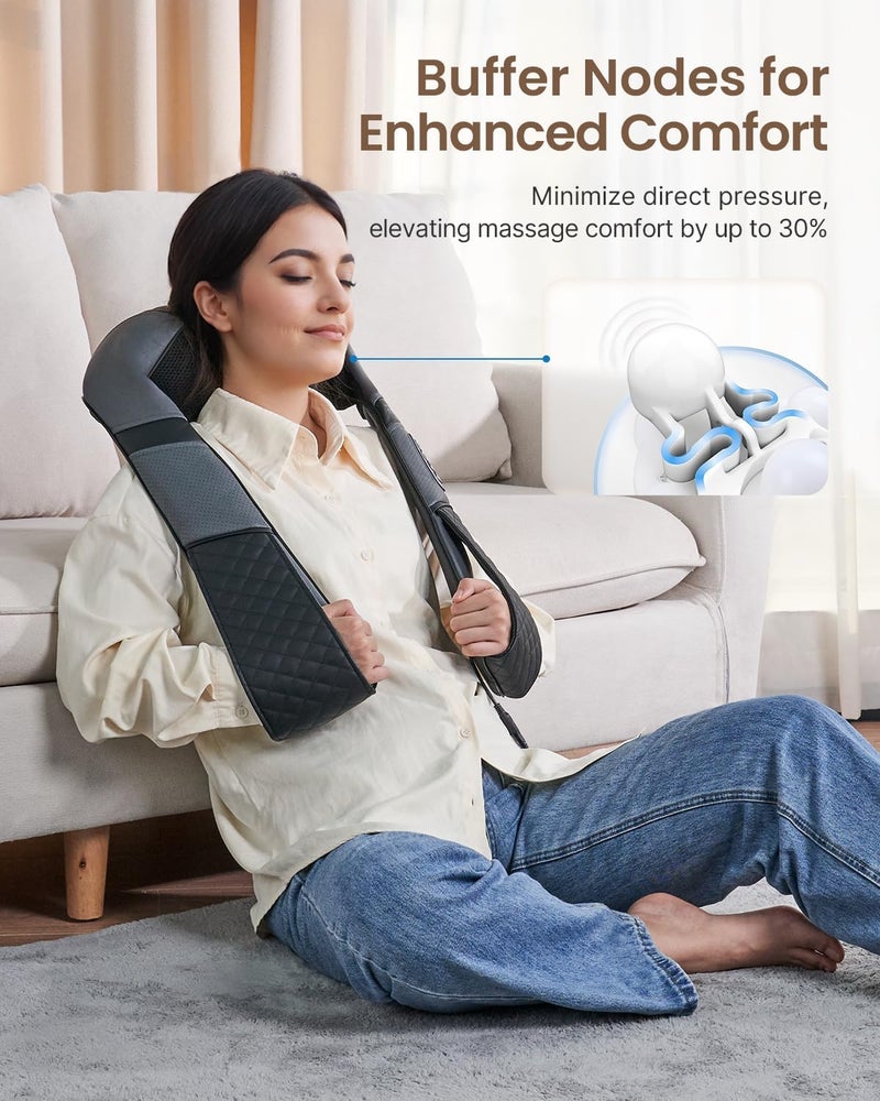 Neck Massager with Heat - Shiatsu Shoulder Massager for Deep Tissue Kneading - Image 3