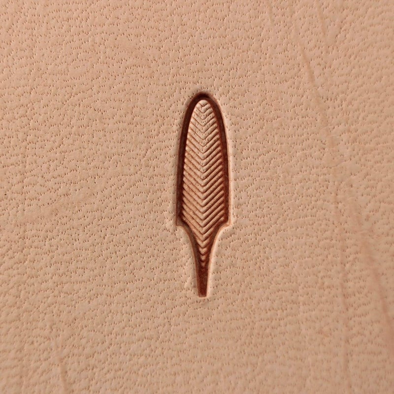 DandS ltd Leather Stamp Tool, Feather Veiner, Professional Steel Craft Tool for Leatherworking, Embossing, Carving & Stamping Leather Projects, Belts Wallets & DIY Projects Compatible with Mallet #370 - Image 1
