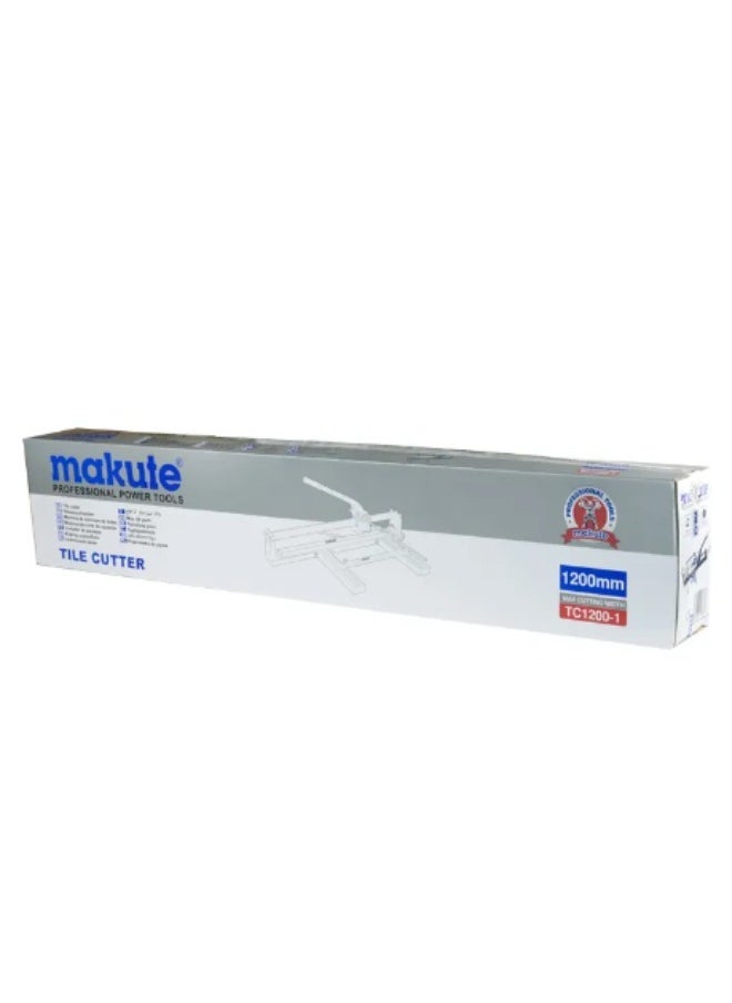 makute - 1200mm  Tile Cutter with Steel Base and 6-15mm Tile Thickness Range for  Cutting Both Ceramic and Porcelain Tiles (TC1200-1) - Image 1